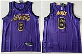 Lakers 6 Lebron James Purple City Edition Nike Swingman Jersey,baseball caps,new era cap wholesale,wholesale hats